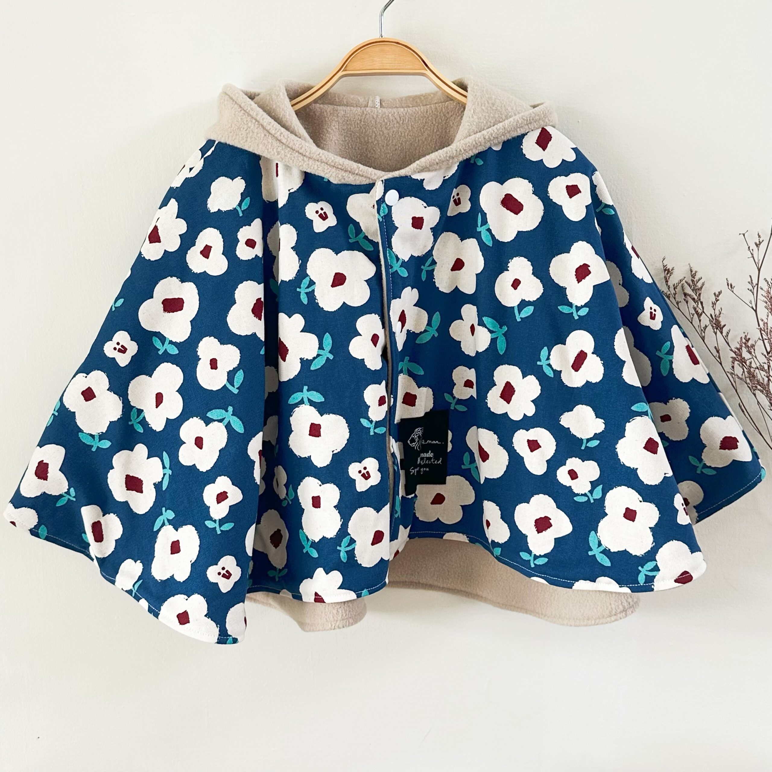 花花藍刷毛精靈斗篷