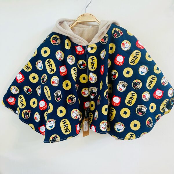 新春到 | 招財貓刷毛精靈斗篷(藍色燙金)