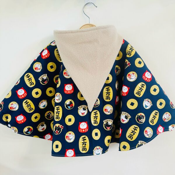 新春到 | 招財貓刷毛精靈斗篷(藍色燙金)