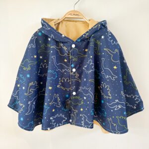 恐龍藍防風防雨斗篷