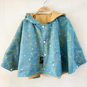 恐龍綠防風防雨斗篷