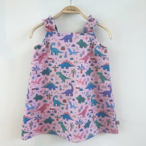 恐龍 肩帶洋裝 /長大可當上衣穿/