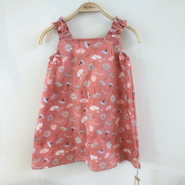 花花 肩帶洋裝 /長大可當上衣穿/