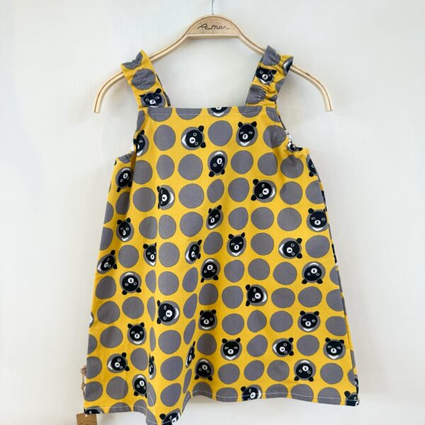 熊熊 肩帶洋裝 /長大可當上衣穿/