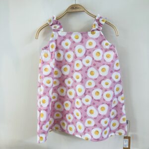 蛋黃粉 肩帶洋裝 /長大可當上衣穿/