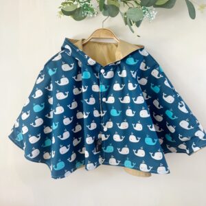 鯨魚防風防雨斗篷